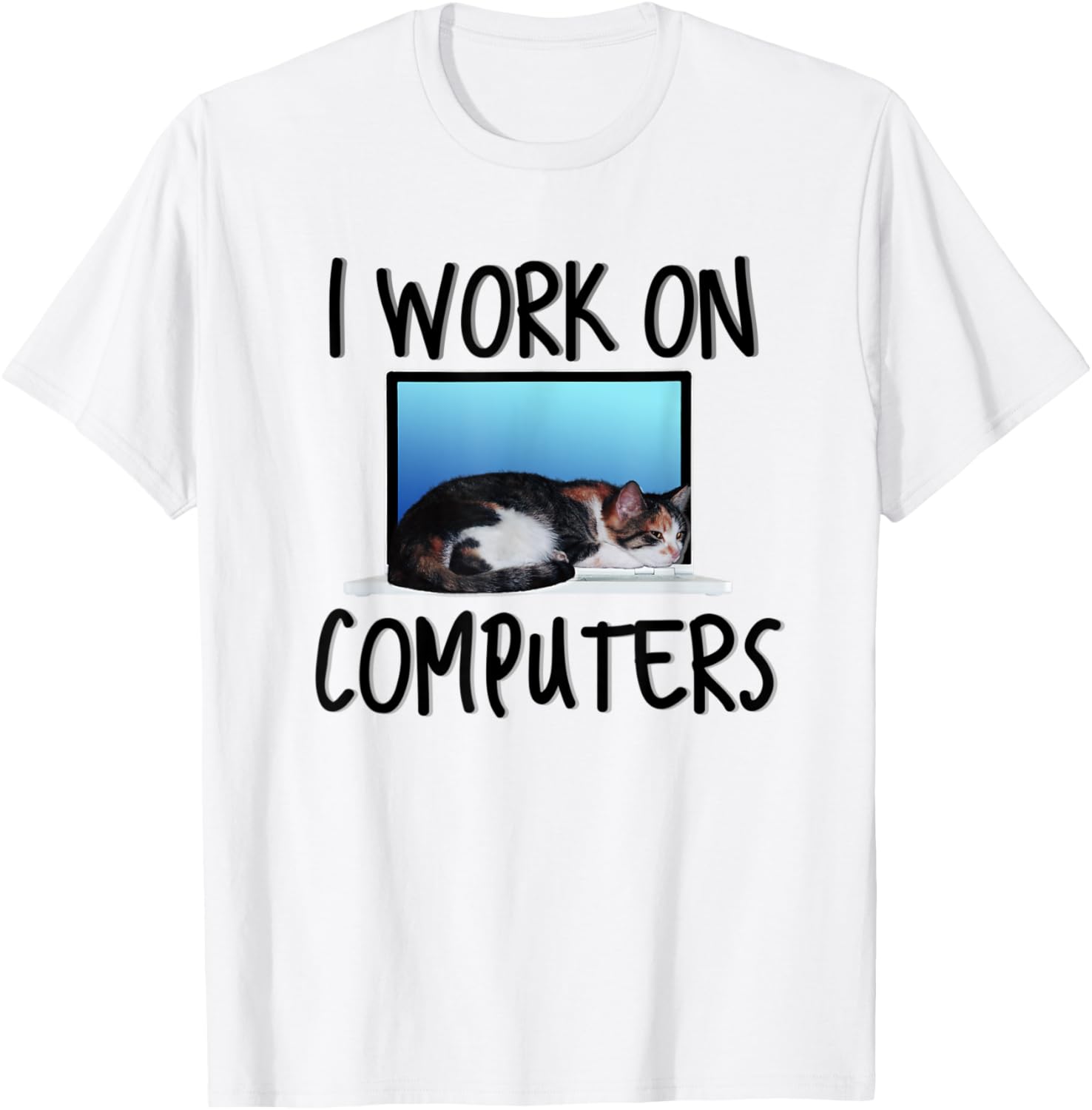 Funny Cats and Computers Kitty for pet lovers T-Shirt