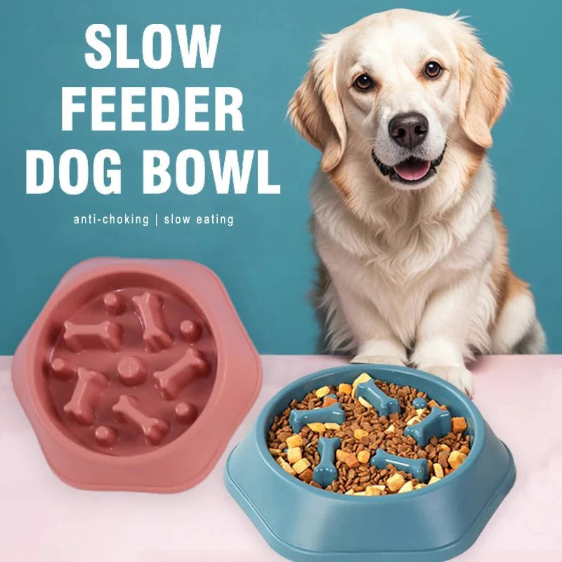 Slow Feeder Dog Bowl – Anti-Choking Puzzle Food Dish