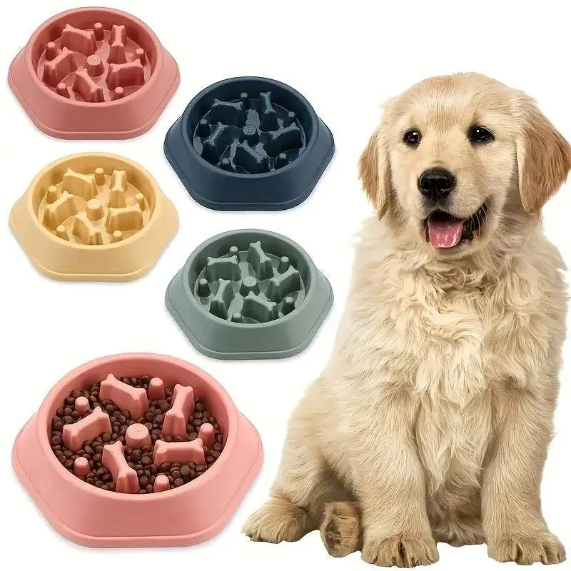 Slow Feeder Dog Bowl – Anti-Choking Puzzle Food Dish